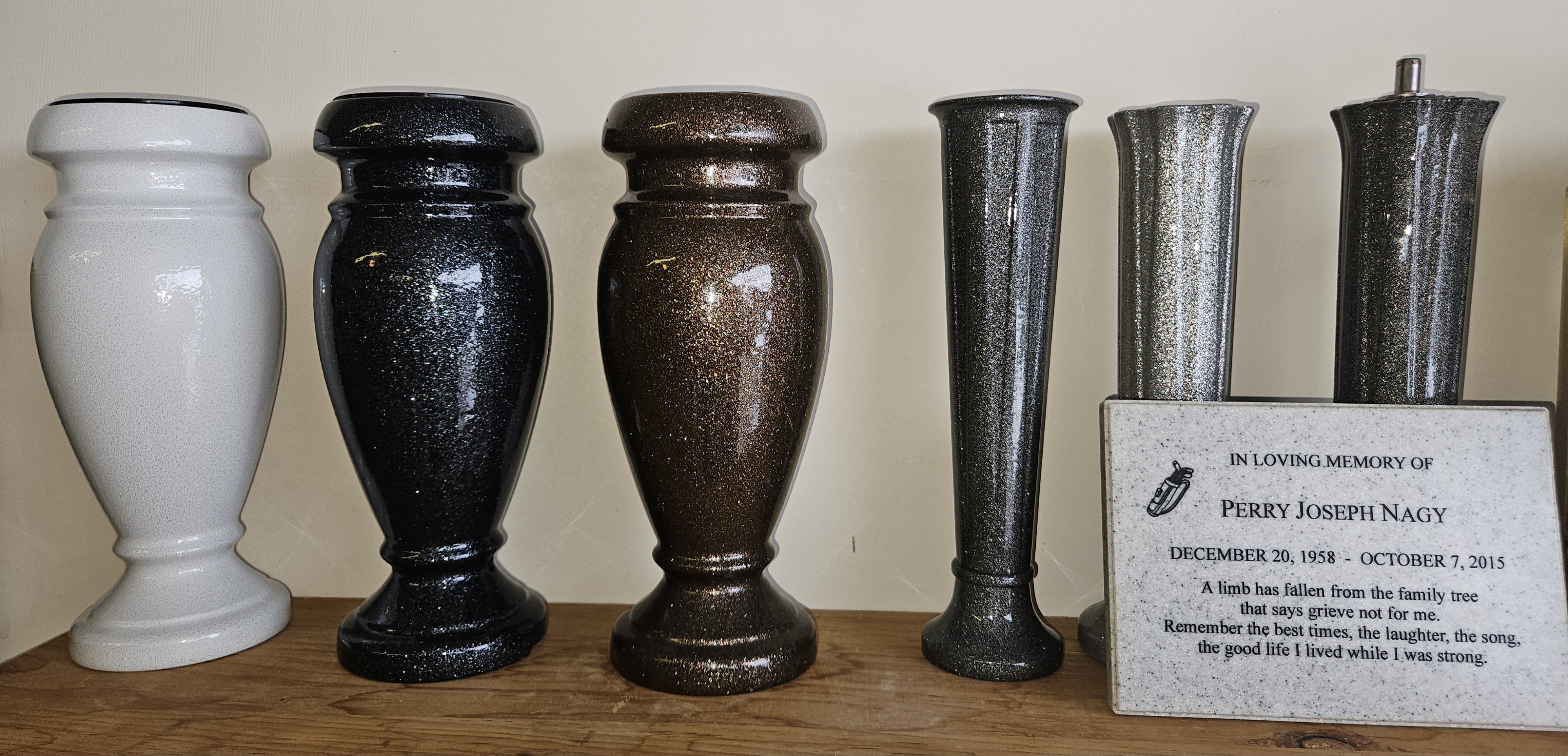 Granite Memorial Vases